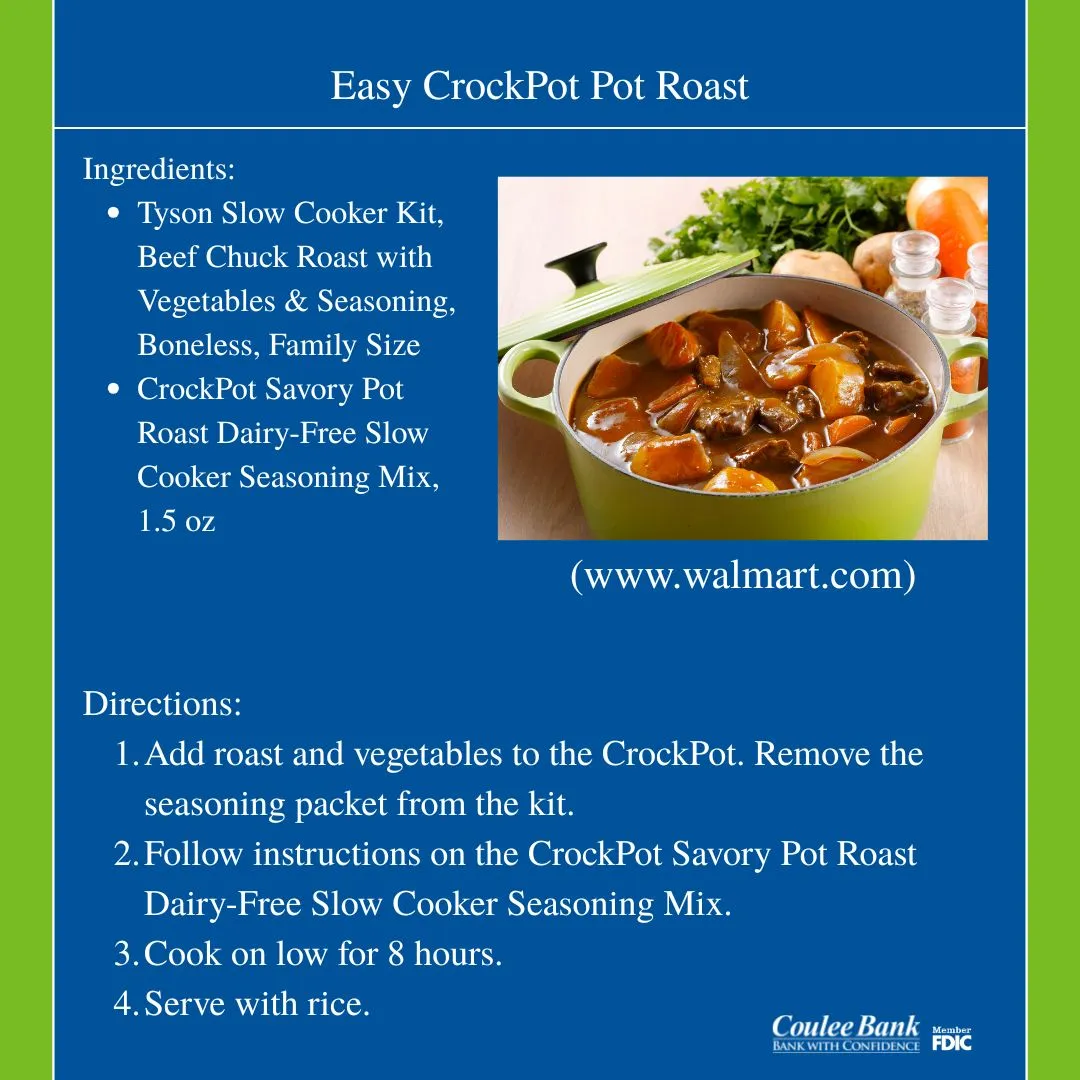 Easy crock pot pot roast recipe